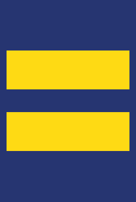 Two yellow horizontal lines on a blue background.