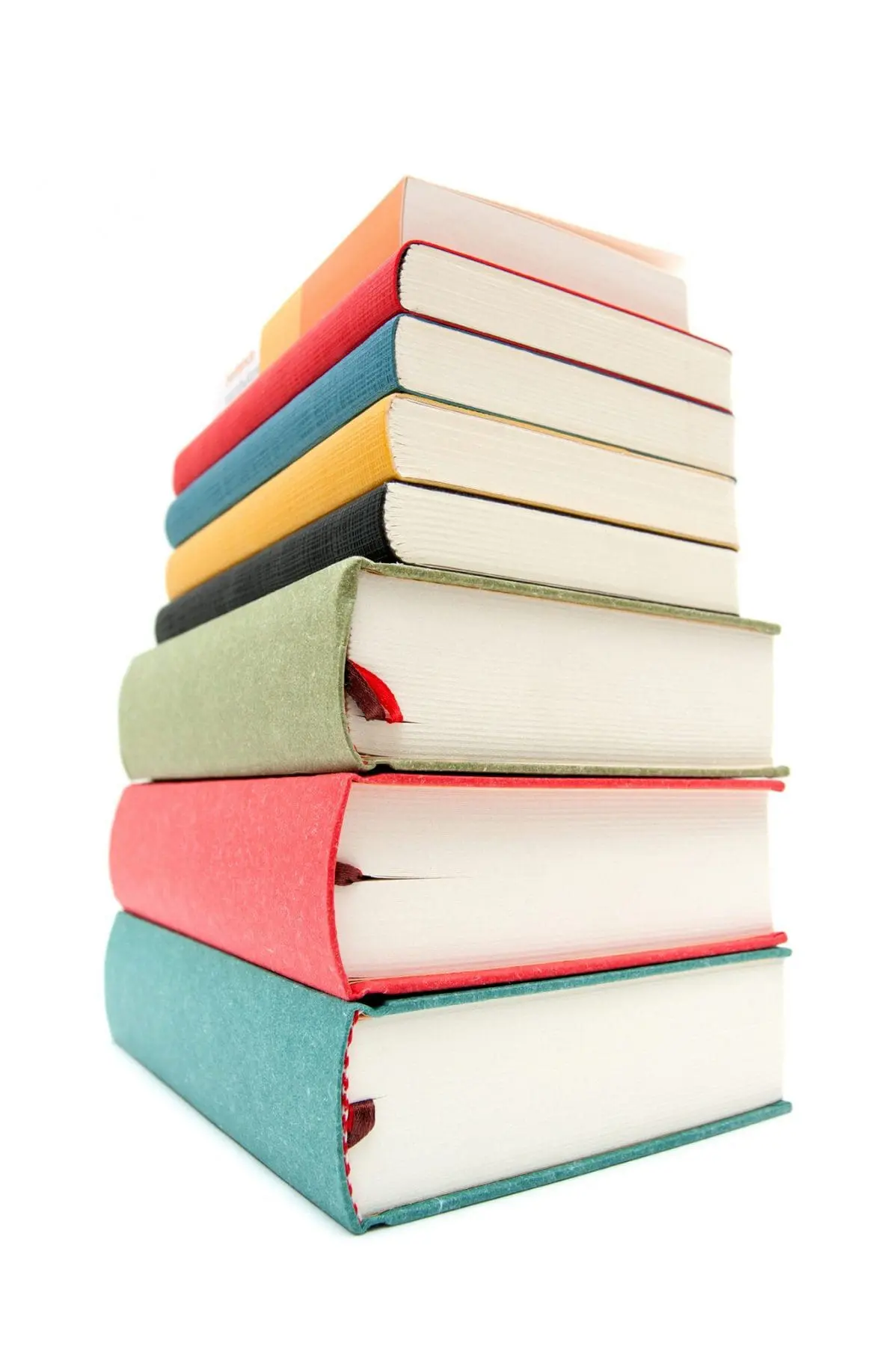 Pile Of Books Isolated On White Background