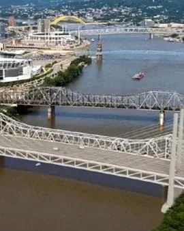 Brent-spence bridge aerial view