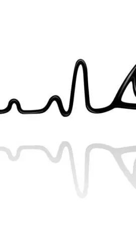 A stethoscope is displayed with the tubing forming the shape of a heartbeat on an electrocardiogram.