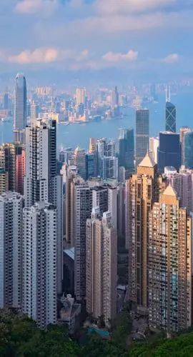Hong Kong Skyscrapers Skyline Cityscape View