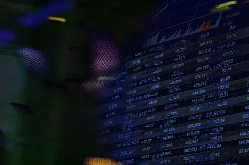 Financial Data On Abstract Background.