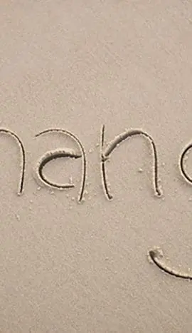 Change hand written in sand