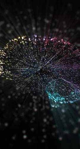 A digital representation of a brain made up of interconnected points and lines, illuminated against a dark background.