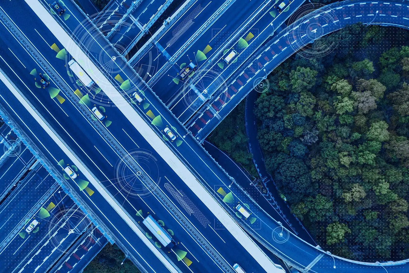 Automotive Technology Concept. ITS (Intelligent Transport Systems). ADAS (Advanced Driver Assistance System).