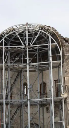 A concrete building under construction