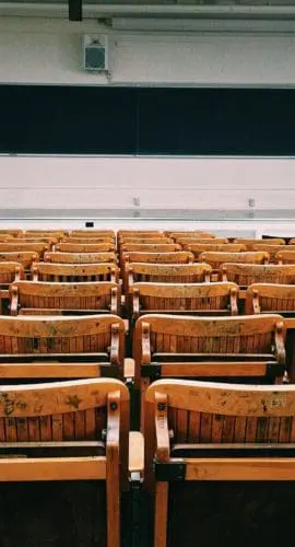 Brown and black wooden chairs inside room