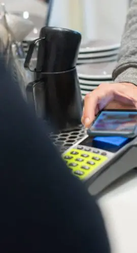 Cashless transaction in a coffee shop