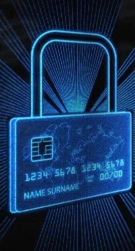 Secure credit card (Blue)