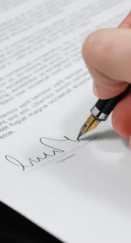 Sign pen business document
