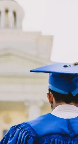 Rearview shot of a young man on graduation