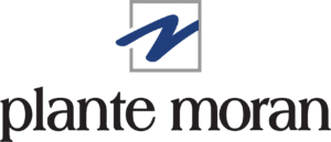 The logo features a blue stylized 'M' within a gray square above the text 