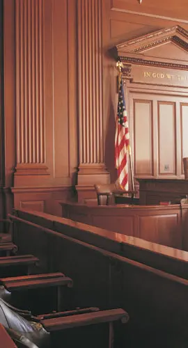 Interior of courtroom