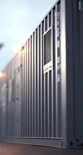 Exterior view of large industrial power generator or cooling units at a data center facility in low-light conditions, illustrating the energy infrastructure demands of U.S. data center development.