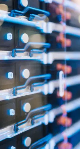 Close-up of liquid-cooled hard drives mounted in a server rack, illustrating advanced cooling technology used in high-density U.S. data center infrastructure supporting AI and hyperscaler workloads.